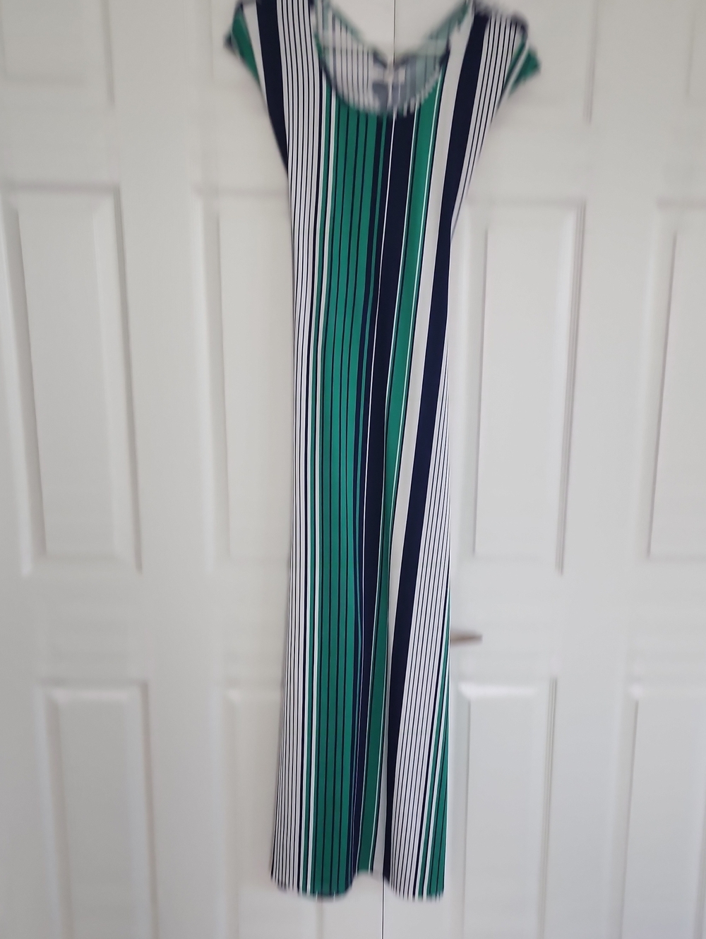 bailey blue Green, Navy & White Striped Maxi Dress